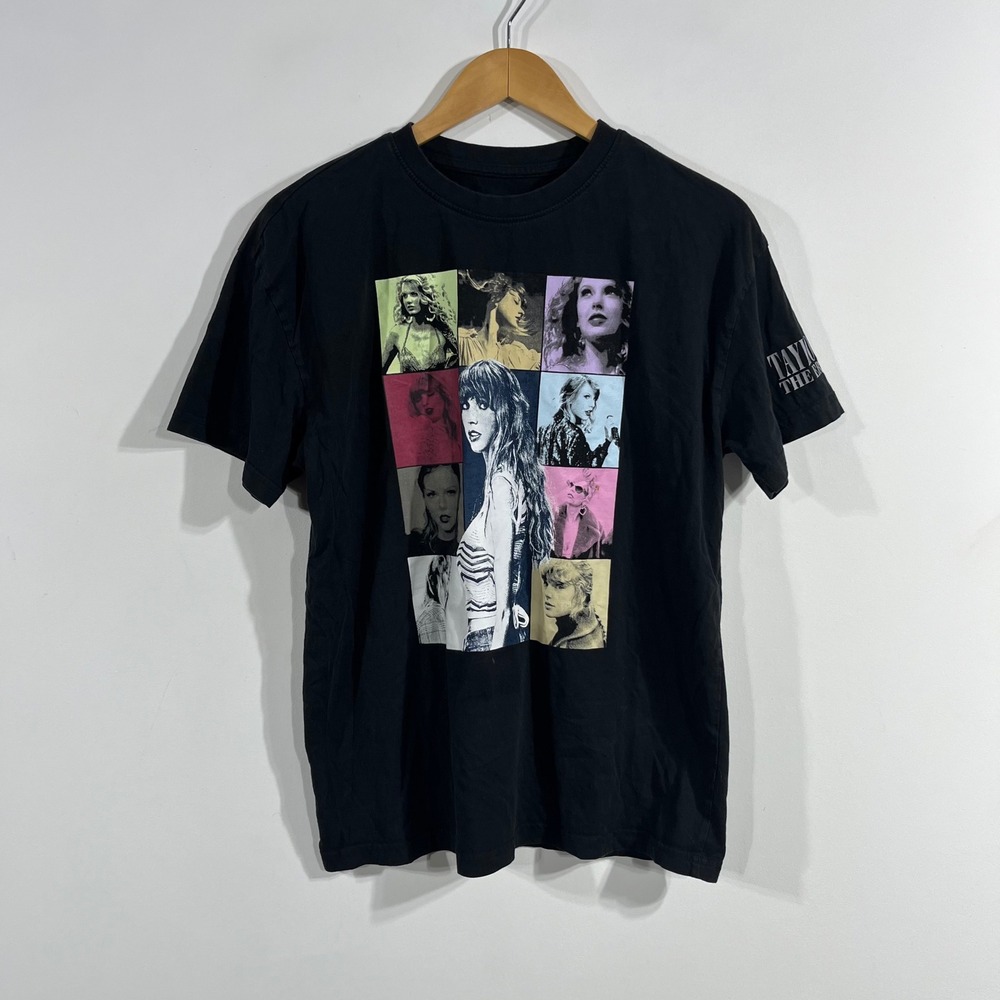 Taylor Swift The Eras Tour Shirt Womens Smal Black Concert Graphic Tee 2023 2024